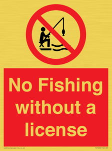 No Fishing without a license